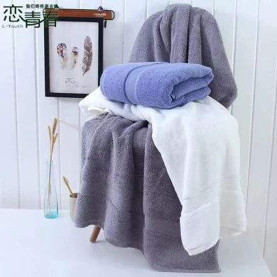 Juegos de toallas de hotel de spa de toalla de baño de lujo 100% algodón