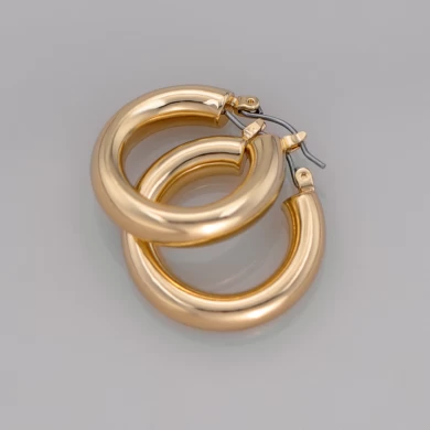 Romantic Geometric Twist Hoop Earrings.