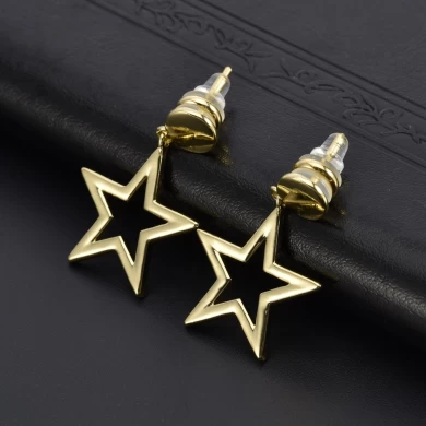 Five Point Star Pendant Stud Earring.