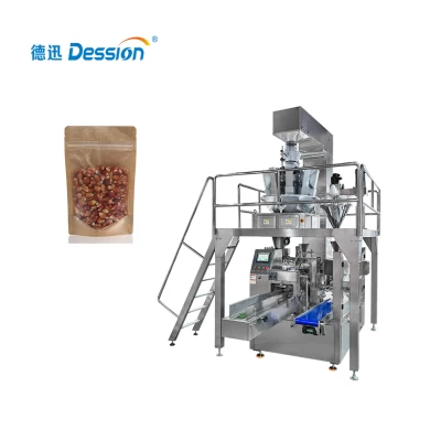 Machine d'emballage automatique de sachets à fermeture éclair, pour grains de café, chips, sucre, noix, granulés, sachets préfabriqués, pour sachets debout