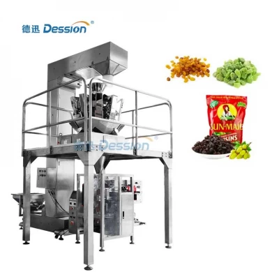 Automatic weighing snacks packing machine with nitrogen flushing potato chips packing machine snacks packing solution