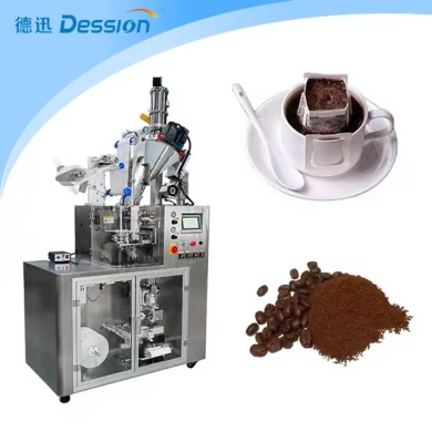 Máquina de embalagem de café com orelha suspensa automática, máquina de embalagem de saco de café por gotejamento, fabricante da China