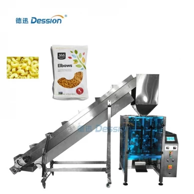 Prix ​​de la machine d'emballage de pâtes macaronis en granulés, élévateur à godets semi-automatique