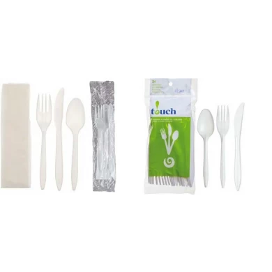 Disposable Spoon Knife Fork Wet Wipe tableware four sides seal automatic packing machine