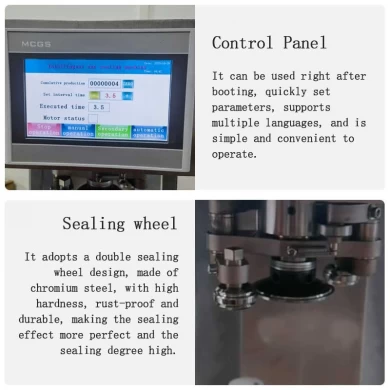 Tinplate small semi-automatic can sealing machine China factory