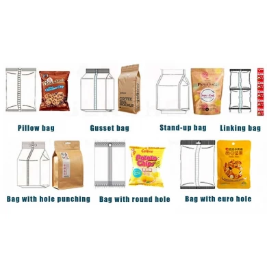 Máquina de embalagem automática de vários pesos vffs, lanches, biscoitos, máquina de embalagem de biscoitos
