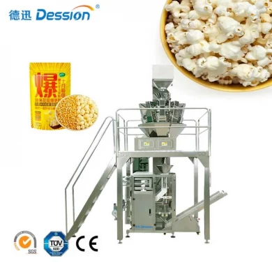 Máquina envasadora de alimentos hinchada de palomitas de maíz, pesadora de cabezales múltiples, fábrica de China
