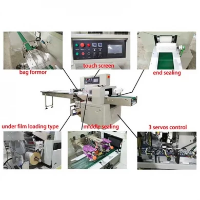 Multifunctional Pillow Flow Wrapping Fruit Vegetable Packing Packaging Machine