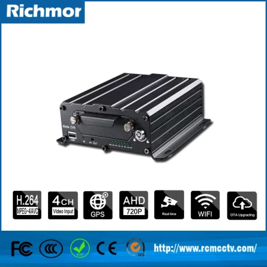 2TB HDD+128GB SD card mobile DVR with 3G 4G GPS WIFI
