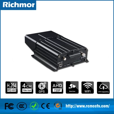 4 channels full HD 720 P mobile dvr with Sim Card for taxi Romote Viewing Surveillance