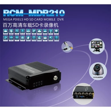 4CHANNEL AHD 720P dual 128GB  SD card Mobile DVR with 3G GPS WiFi G-sensor Motion detection