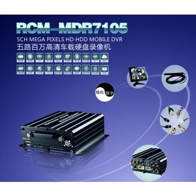 5CH Million Pixels mobile dvr vehicle dvr mdvr support 1CH IPC 4CH AHD camera with realtime monitor 3G