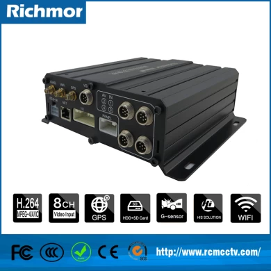 Factory direct vehicle mobile DVR 8ch with GPS 3G Wifi