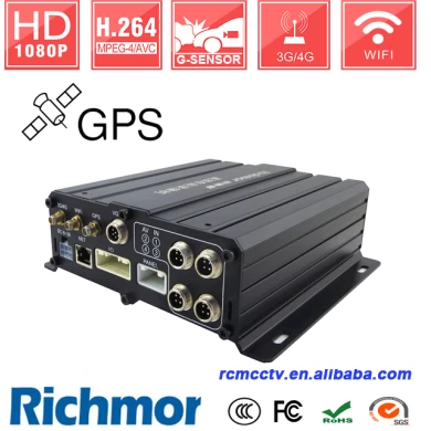 High definition mobile dvr 1080p camera support with 4ch image input ,using wireless of 4g 3g for gps track