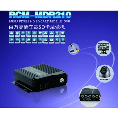 Professional anti-shock 4ch 256gb sd card car dvr recorder gps mobile support RJ45 LAN VGA