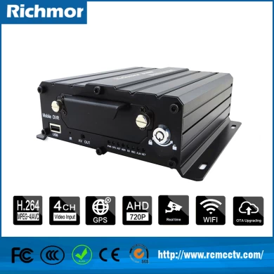 Richmor 4CH 3G/4G DVR Veicular with GPS/OTA/SMS/Phone Call Function,OEM/ODM Factory