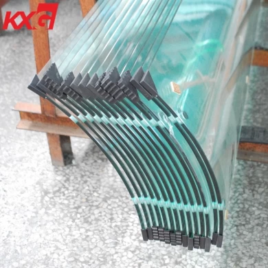 10mm clear curved tempered glass balustrade,10mm safety clear curved toughened glass Factory