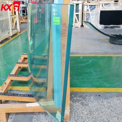 12+12+12mm 40.56mm curved tempered laminated glass, 3 layer SGP laminated glass manufacturer