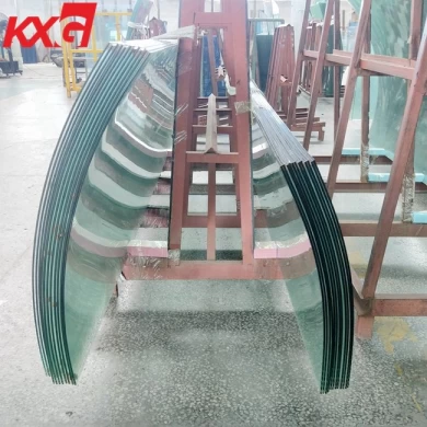 17.52 mm bent laminated tempered glass factory,8+8mm curved laminated safety glass price