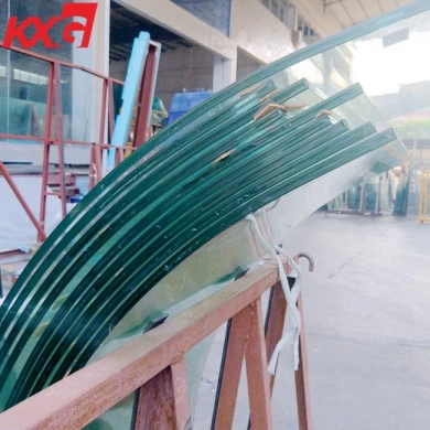 17.52 mm bent laminated tempered glass factory,8+8mm curved laminated safety glass price