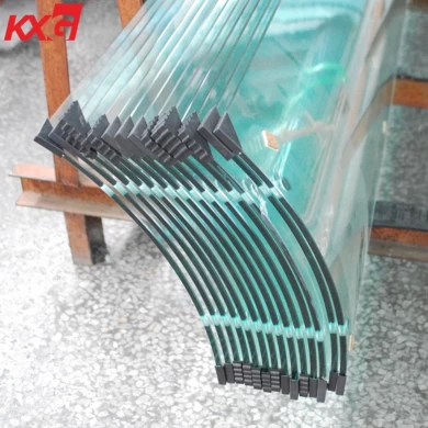Vidrio templado curvado claro de 6 mm, vidrio templado curvado claro de seguridad de 6 mm producido por la fábrica de vidrio de construcción KXG