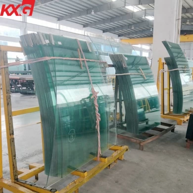 China 21.52mm curved tempered super strong SGP laminated glass price, 10104 bent laminated safety glass factory