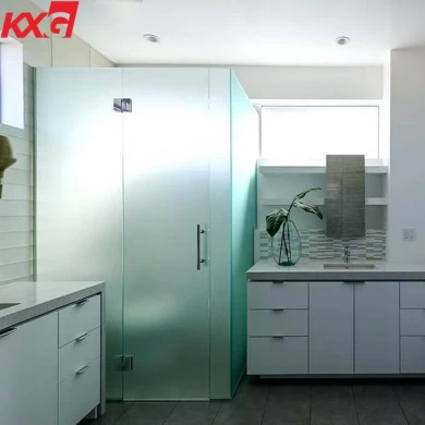 China building glass factory customized 6mm 8mm 10mm 12mm acid etched frosted tempered glass bathroom door