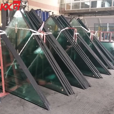 China building glass factory supply special-shaped tempered low e reflective insulated glass for skylights and facades
