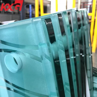 Fábrica de China sin vidrio de seguridad templado grabado al ácido con ácido 6 + 1.52 + 6 mm