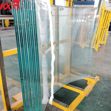 China factory ultra clear 25.52mm 26.28mm 27.04mm 12+12mm flat and curved safety low iron tempered SGP laminated glass