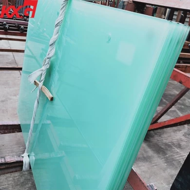 China frosted tempered glass 5 mm to 19 mm acid etched obscure toughened safety glass factory