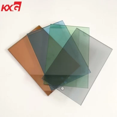 China glass factory best quality best price 6mm hard coating smoke grey heat reflective solar control glass