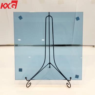 China fábrica de vidrio de construcción profesional produce vidrio templado teñido azul de 6 mm precio de vidrio templado de color azul de 6 mm