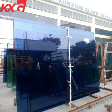 China professional building glass factory produce 6mm blue tinted tempered glass 6mm blue color toughened glass price