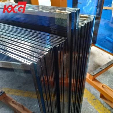 China professional building tinted glass factory, supply 8.76 ford blue tempered laminated glass