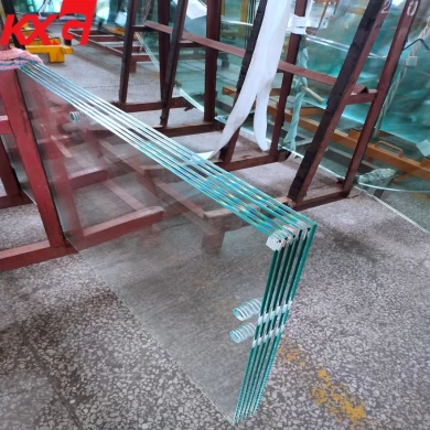 China professional flat curved glass factory, 8mm flat curved balustrade tempered glass