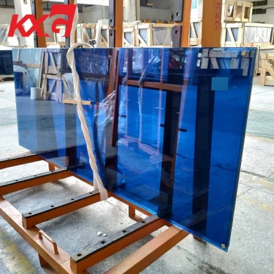 China safety glass manufacturer supply good quality 5mm 6mm 8mm 10mm 12mm tempered/toughened ford blue tinted glass