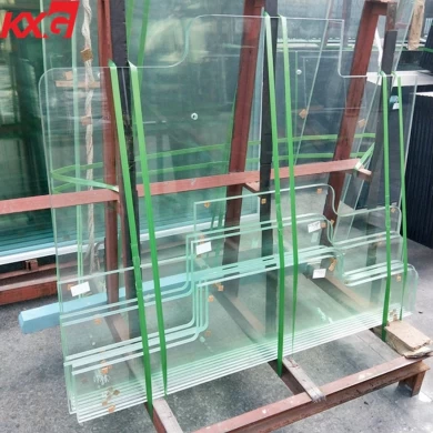 China wholesale price 13.52mm SGP tempered laminated glass,6mm +1.52mm clear SGP+6mm factory safety toughened glass
