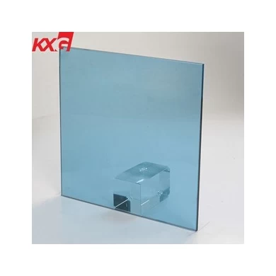Vidrio decorativo 5mm ford azul tintado reflectante fábrica de vidrio recubierto