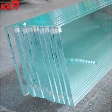 Glass factory 15mm low iron toughened float glass use in building fence balustrade partition wall
