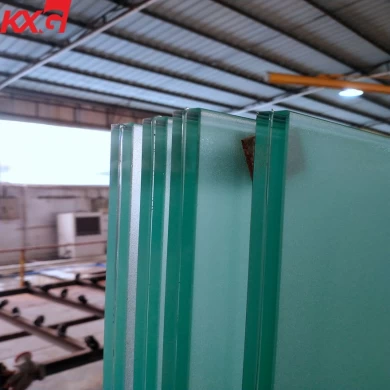 Good quality 13.14mm frosted laminated glass,opaque safety glass factory in China
