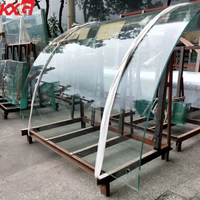 KXG 13.52mm SentryGlas strong safety laminated glass factory price,6mm+1.52mm SGP+6mm curved laminated glass China