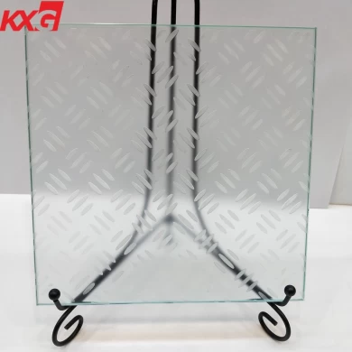 KXG جودة عالية 12 + 12 + 12 mm SGP الزجاج المقسى ، مكافحة زلة شفاف / درج زجاجي شفاف
