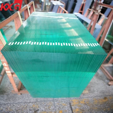 China low iron tempered laminated glass factory, 10 10 4 21.52mm ultra clear toughened glass price