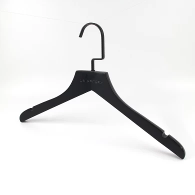 Black China hanger supplier wooden shirt and dresses clothes hanger for men and woman[WTM-42]
