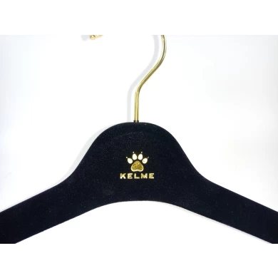 Customized  black velvet unisex coat plastic hanger