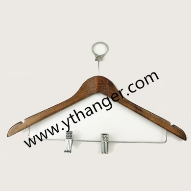Einfach zu verwenden China Kleiderbügel Lieferant Hotel Diebstahl Holz Kleiderbügel [WST 009]
