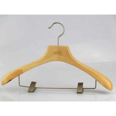Fashion beech wooden coat hanger women wood hanger China