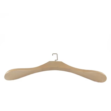 Gold wood material women hanger wooden coat hanger for women clothes