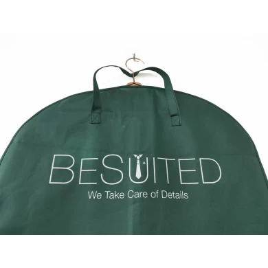 Green customized design suits garment and cover bags with logo